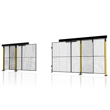 Sliding door without rail with centre lock (1)
