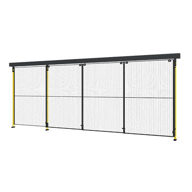 Triple sliding door with 3-step rail