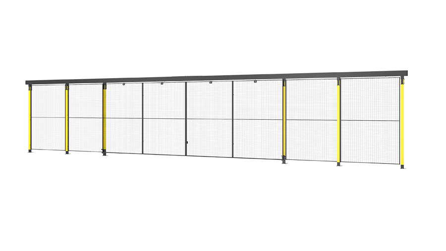 Sliding door with centre lock