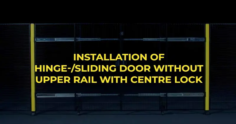 instruction video on how to assemble a Single hinge-/sliding door without upper rail
