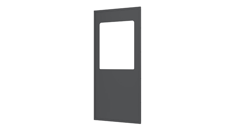 Sheet metal panel with window