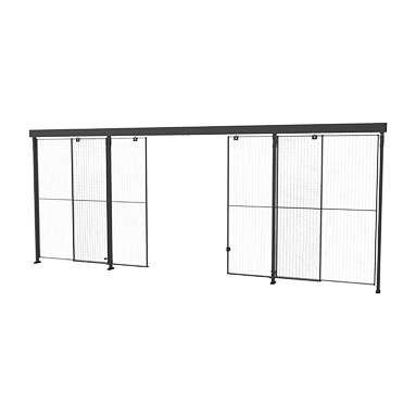 Sliding door with centre lock
