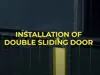 Double sliding door, overlapping