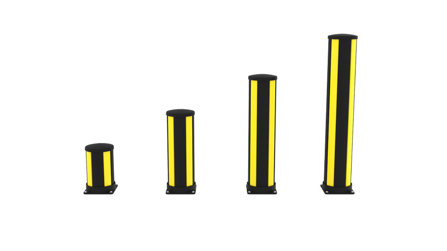Classic bollards in different heights